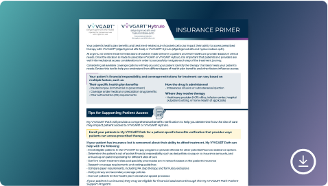 VYVGART and VYVGART Hytrulo Insurance Primer